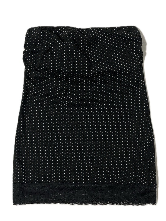 Seductions Tops - ✰ Seductions Black Tube Top with White Polka Dots and Lace Trim ✰